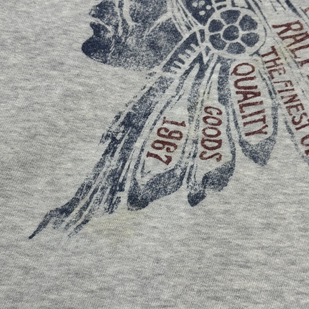 Denim & Supply Ralph Lauren Indian Head Chief Crew Neck Sweatshirt Mens XL Gray - Picture 6 of 12